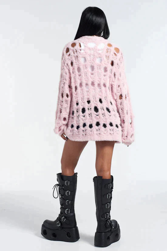 HAZE KNIT - PINK - EXCLUSIVE Knitwear from THE RAGGED PRIEST - Just €72! SHOP NOW AT IAMINHATELOVE BOTH IN STORE FOR CYPRUS AND ONLINE WORLDWIDE @ IAMINHATELOVE.COM