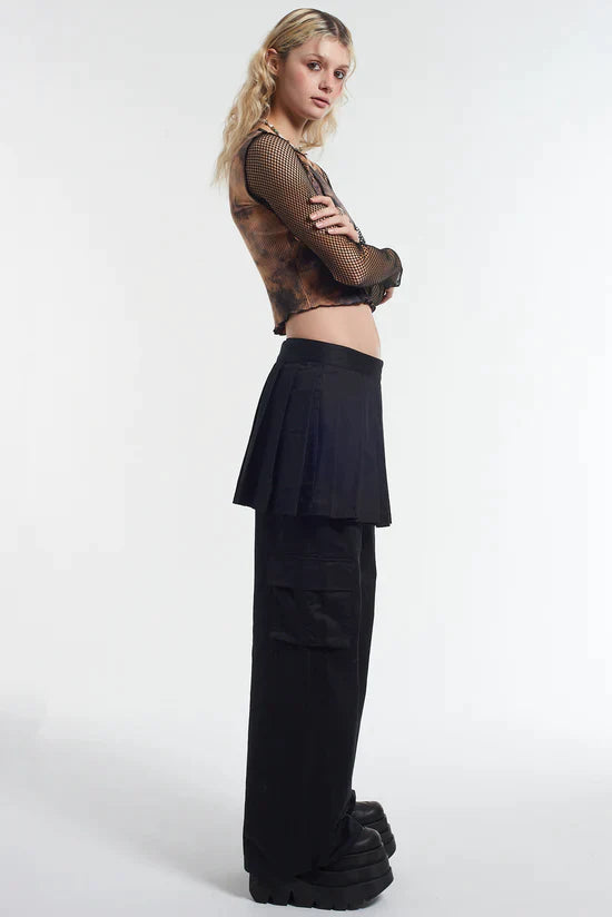 OUTCAST PANTS W/ SKIRT OVERLAY - EXCLUSIVE Pants from THE RAGGED PRIEST - Just $79.00! SHOP NOW AT IAMINHATELOVE BOTH IN STORE FOR CYPRUS AND ONLINE WORLDWIDE