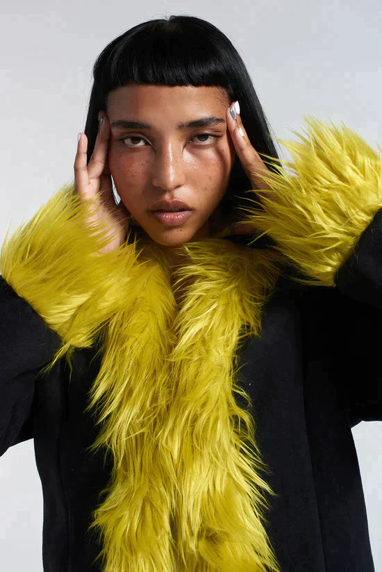 WARHOL COAT W/ FAUX FUR  - VIA THE RAGGED PRIEST | Only €95.25 | NOW AVAILABLE TO SHOP at IAMINHATELOVE