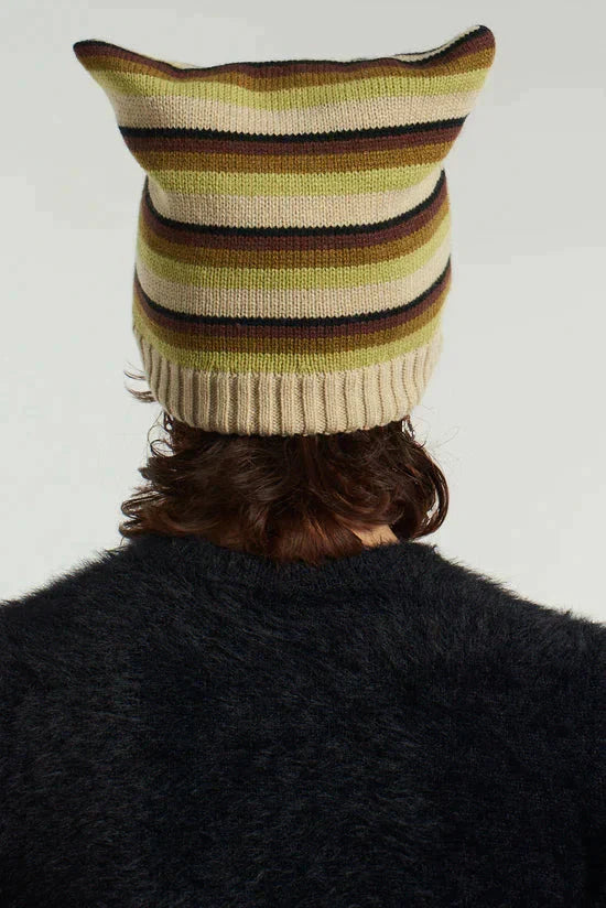 SQUARED STIPREY BEANIE  - VIA THE RAGGED PRIEST | Only €33 | NOW AVAILABLE TO SHOP at IAMINHATELOVE