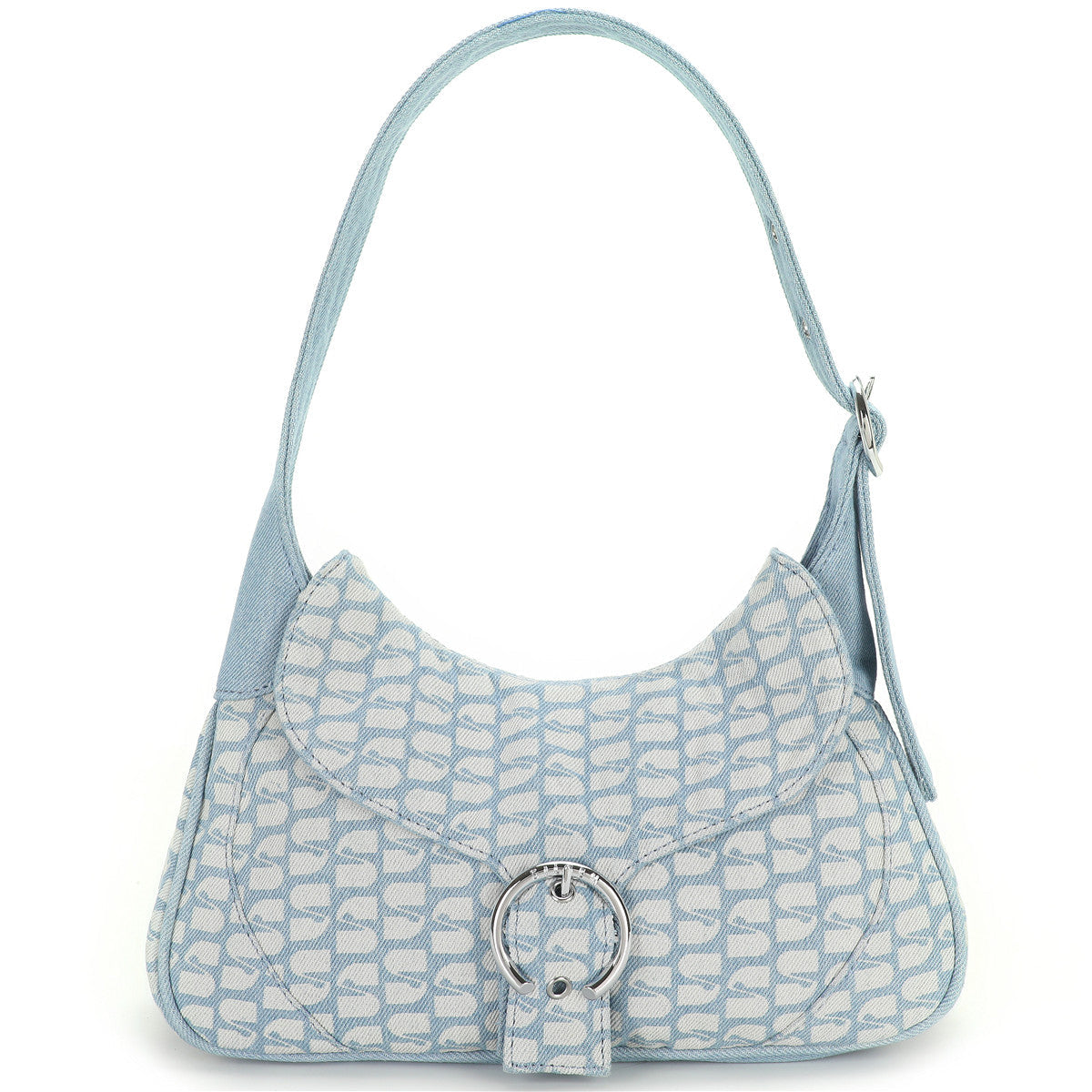 THEA SHOULDER BAG - DENIM LIGHT ICON W/ BUCKLE  - VIA SILFEN | Only €63 | NOW AVAILABLE TO SHOP at IAMINHATELOVE