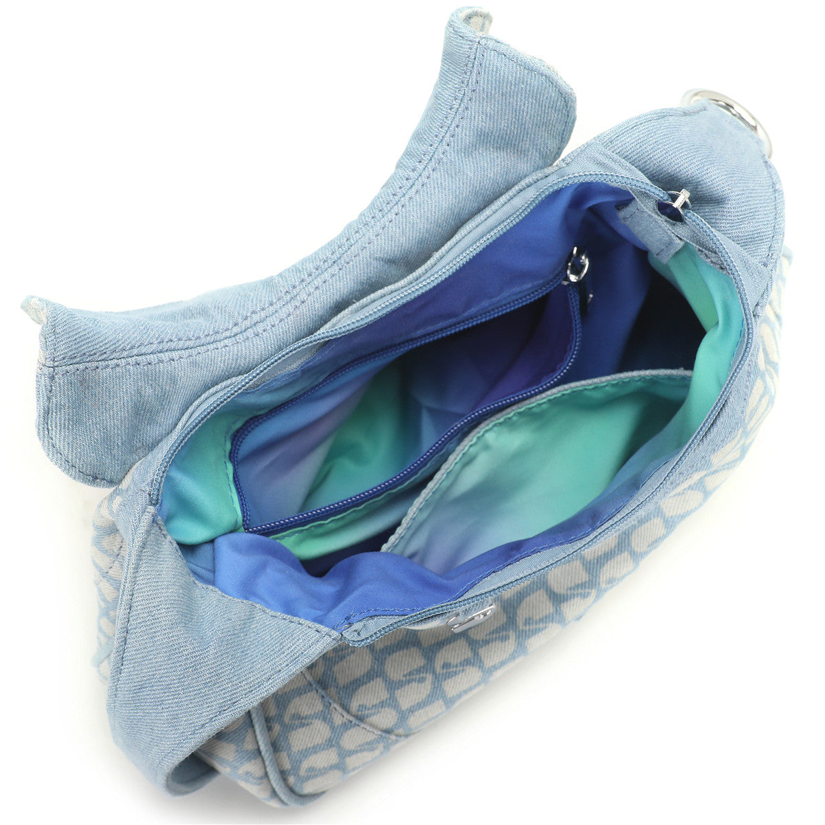 THEA SHOULDER BAG - DENIM LIGHT ICON W/ BUCKLE  - VIA SILFEN | Only €63 | NOW AVAILABLE TO SHOP at IAMINHATELOVE