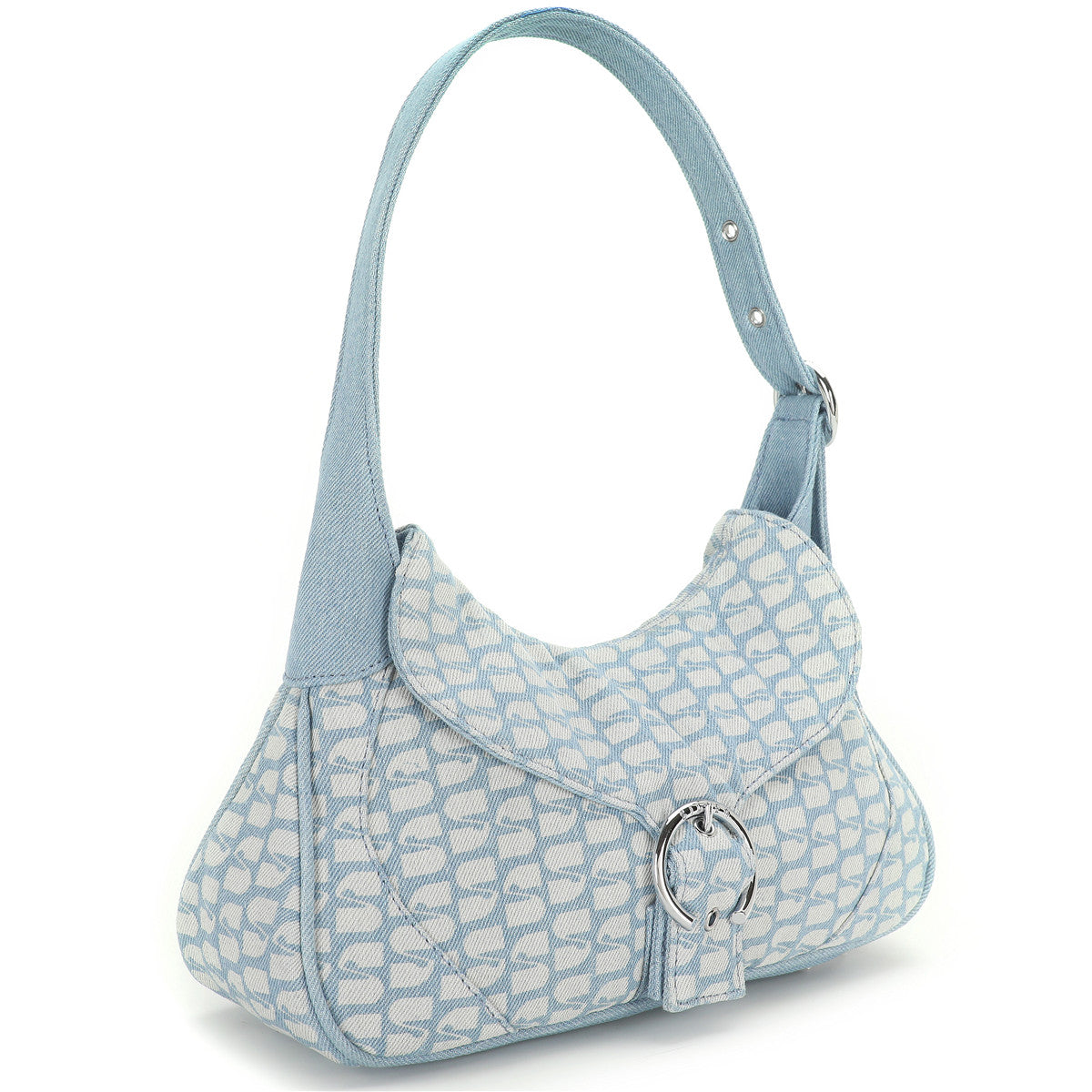 THEA SHOULDER BAG - DENIM LIGHT ICON W/ BUCKLE  - VIA SILFEN | Only €63 | NOW AVAILABLE TO SHOP at IAMINHATELOVE