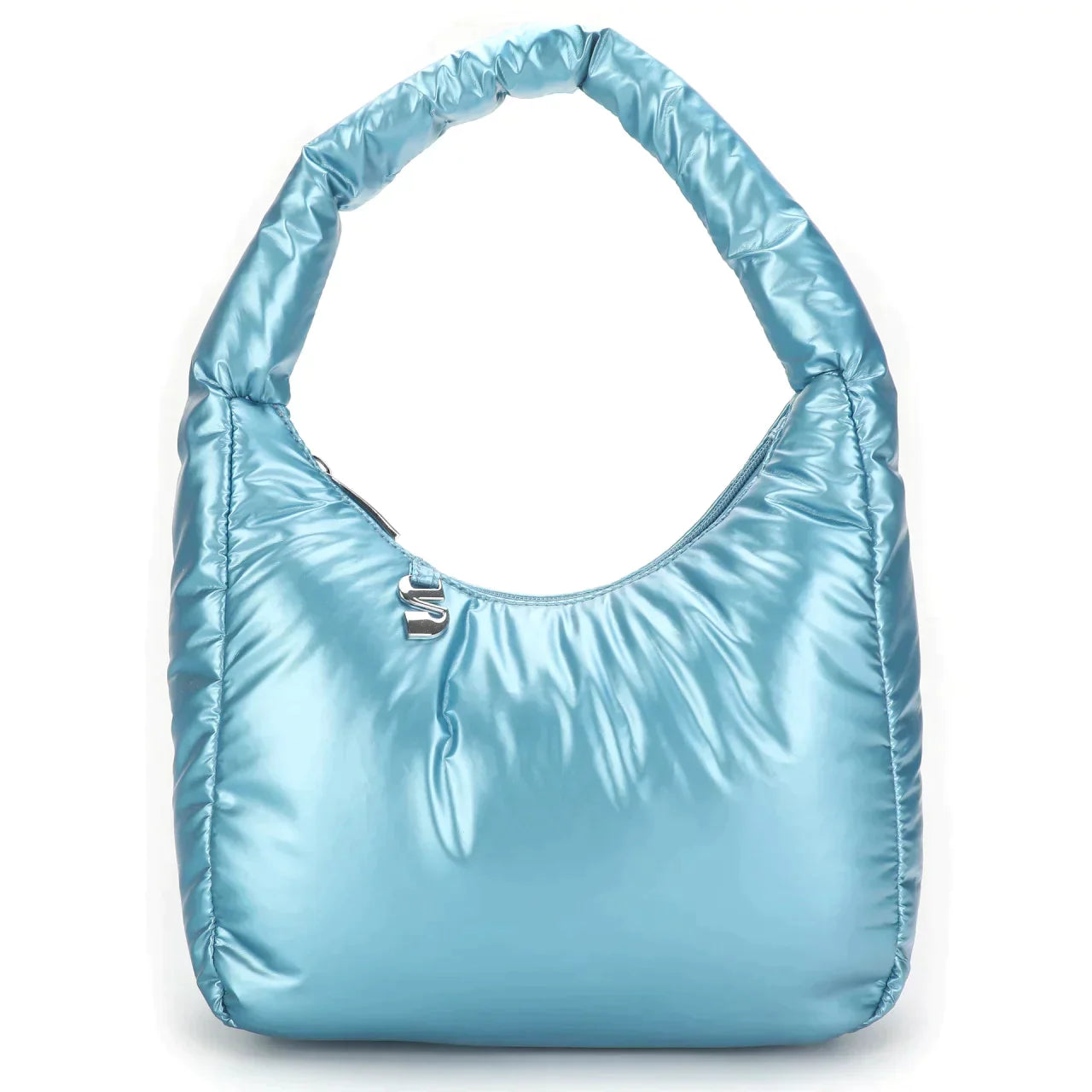 THE SOFIA PADDED MINI SHOULDER BAG - SHINY BLUE - EXCLUSIVE Bags from SILFEN - Just €62! SHOP NOW AT IAMINHATELOVE BOTH IN STORE FOR CYPRUS AND ONLINE WORLDWIDE @ IAMINHATELOVE.COM