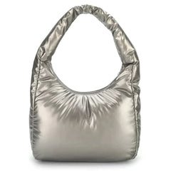 THE SOFIA PADDED MINI SHOULDER BAG - SILVER CHROME - EXCLUSIVE Bags from SILFEN - Just €62! SHOP NOW AT IAMINHATELOVE BOTH IN STORE FOR CYPRUS AND ONLINE WORLDWIDE @ IAMINHATELOVE.COM