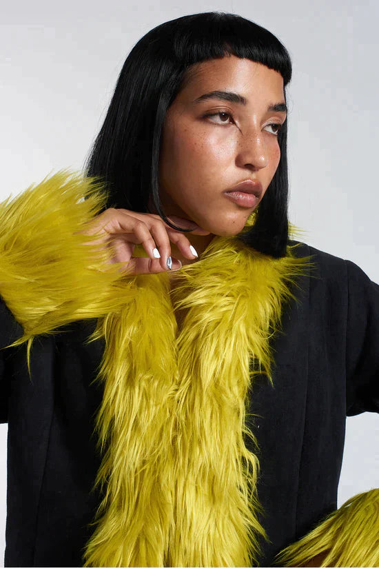 WARHOL COAT W/ FAUX FUR  - VIA THE RAGGED PRIEST | Only €95.25 | NOW AVAILABLE TO SHOP at IAMINHATELOVE