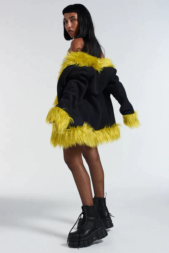 WARHOL COAT W/ FAUX FUR  - VIA THE RAGGED PRIEST | Only €95.25 | NOW AVAILABLE TO SHOP at IAMINHATELOVE