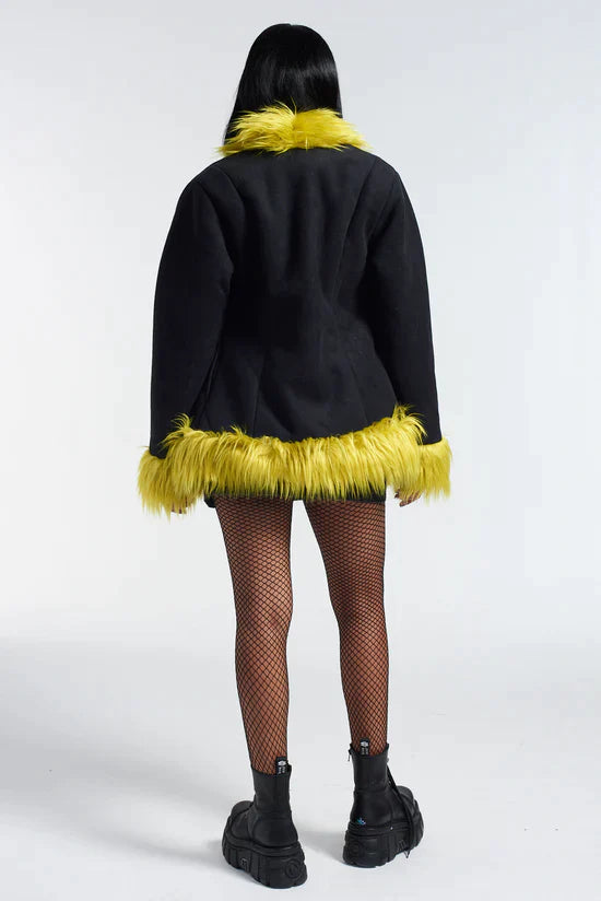 WARHOL COAT W/ FAUX FUR  - VIA THE RAGGED PRIEST | Only €95.25 | NOW AVAILABLE TO SHOP at IAMINHATELOVE