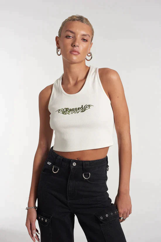 THE BASIC WHITE RIBBED TANK TOP - EXCLUSIVE Tops from THE RAGGED PRIEST - Just $43.00! SHOP NOW AT IAMINHATELOVE BOTH IN STORE FOR CYPRUS AND ONLINE WORLDWIDE