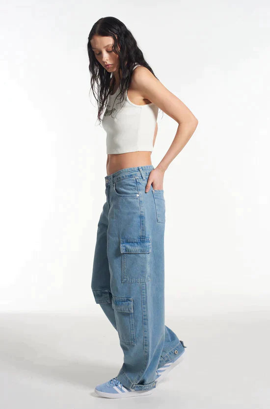 BALLOON DENIM - LIGHT BLUE  - VIA THE RAGGED PRIEST | Only €75 | NOW AVAILABLE TO SHOP at IAMINHATELOVE