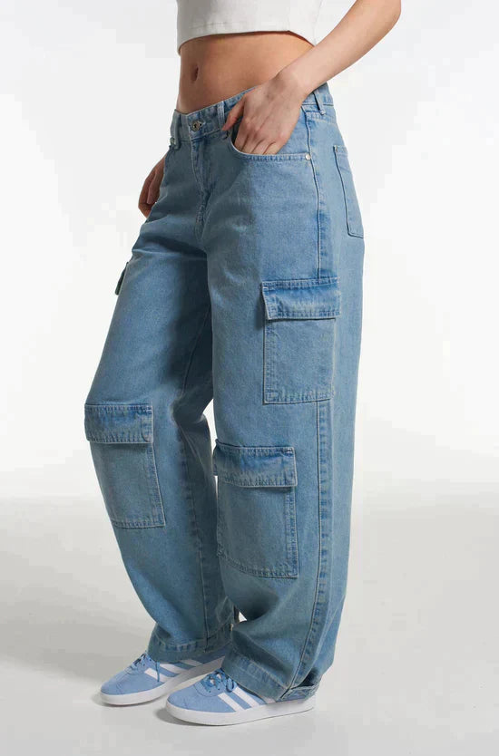 BALLOON DENIM - LIGHT BLUE  - VIA THE RAGGED PRIEST | Only €75 | NOW AVAILABLE TO SHOP at IAMINHATELOVE