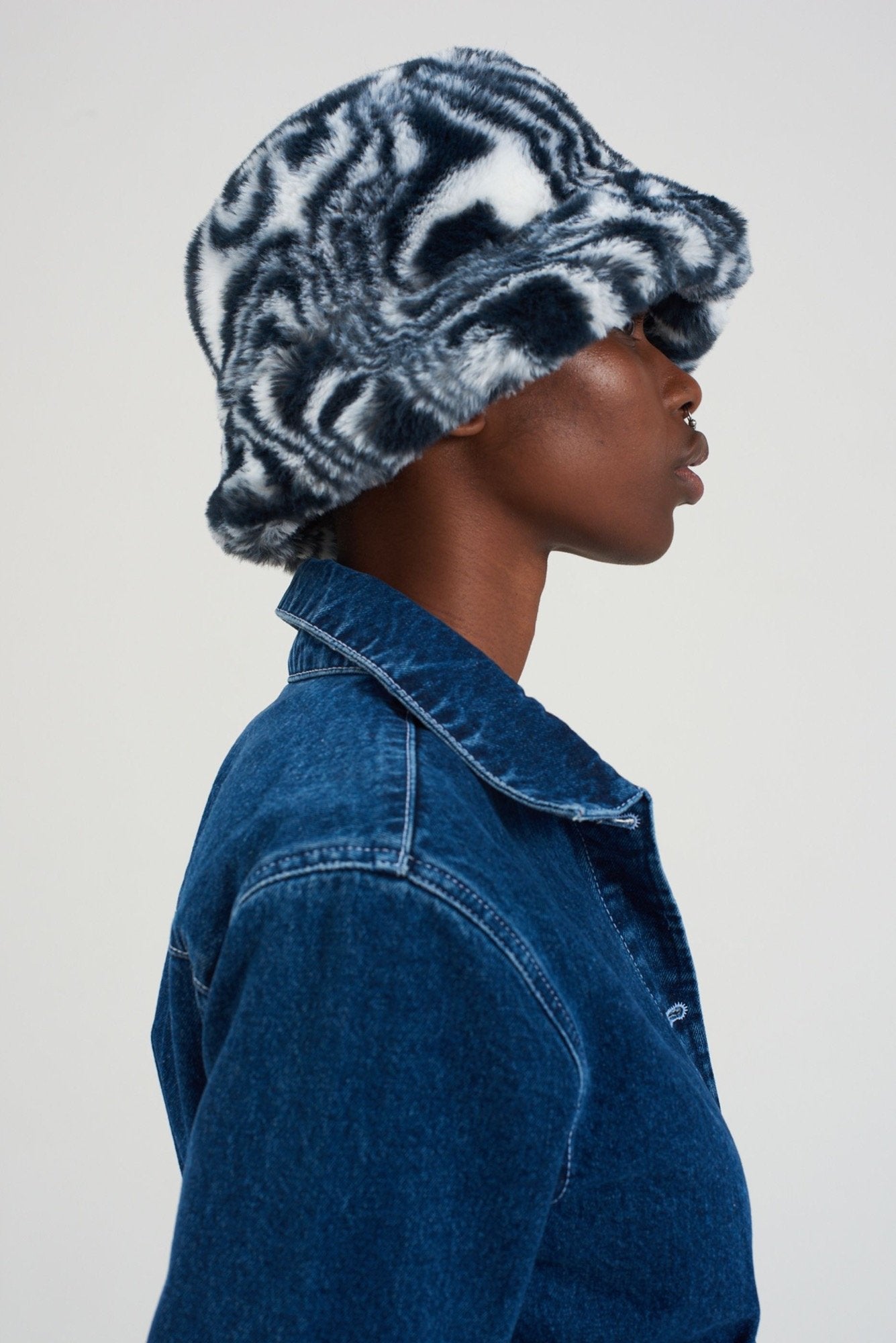 BLUR FAUX FUR BUCKET HAT  - VIA THE RAGGED PRIEST | Only €32 | NOW AVAILABLE TO SHOP at IAMINHATELOVE