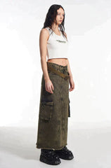 ENYO DENIM MAXI SKIRT - EXCLUSIVE Skirts from THE RAGGED PRIEST - Just €59.50! SHOP NOW AT IAMINHATELOVE BOTH IN STORE FOR CYPRUS AND ONLINE WORLDWIDE @ IAMINHATELOVE.COM