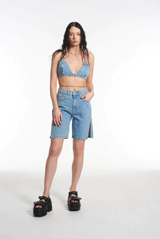 GWEN DENIM BRALETTE - EXCLUSIVE Tops from THE RAGGED PRIEST - Just $57.00! SHOP NOW AT IAMINHATELOVE BOTH IN STORE FOR CYPRUS AND ONLINE WORLDWIDE