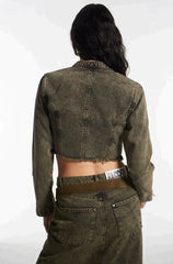 HARLEY DISTRESSED DENIM BIKER JACKET - EXCLUSIVE Coats & Jackets from THE RAGGED PRIEST - Just $66.00! SHOP NOW AT IAMINHATELOVE BOTH IN STORE FOR CYPRUS AND ONLINE WORLDWIDE