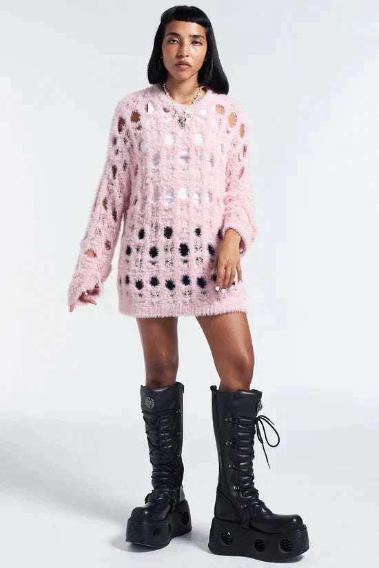 HAZE KNIT - PINK - EXCLUSIVE Knitwear from THE RAGGED PRIEST - Just $72.00! SHOP NOW AT IAMINHATELOVE BOTH IN STORE FOR CYPRUS AND ONLINE WORLDWIDE