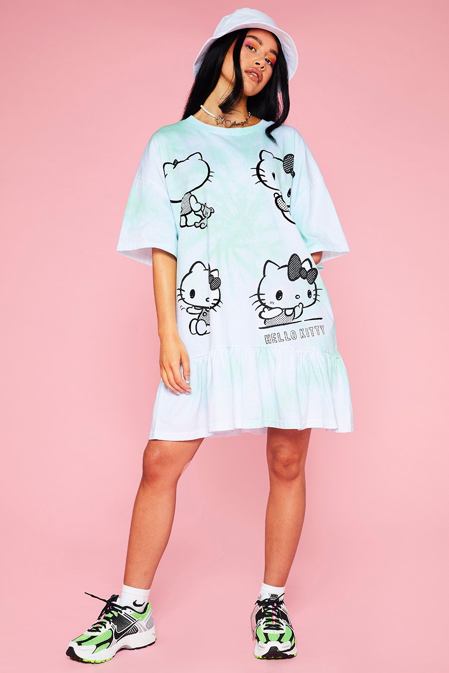 HELLO KITTY TIE DYE FRILL TSHIRT DRESS - EXCLUSIVE Dresses from NGO - Just $35.00! SHOP NOW AT IAMINHATELOVE BOTH IN STORE FOR CYPRUS AND ONLINE WORLDWIDE