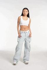ZIP COMBAT STONEWASH RELEASE JEAN - EXCLUSIVE Denim from THE RAGGED PRIEST - Just $67.00! SHOP NOW AT IAMINHATELOVE BOTH IN STORE FOR CYPRUS AND ONLINE WORLDWIDE