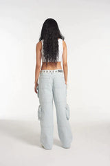 ZIP COMBAT STONEWASH RELEASE JEAN - EXCLUSIVE Denim from THE RAGGED PRIEST - Just $67.00! SHOP NOW AT IAMINHATELOVE BOTH IN STORE FOR CYPRUS AND ONLINE WORLDWIDE