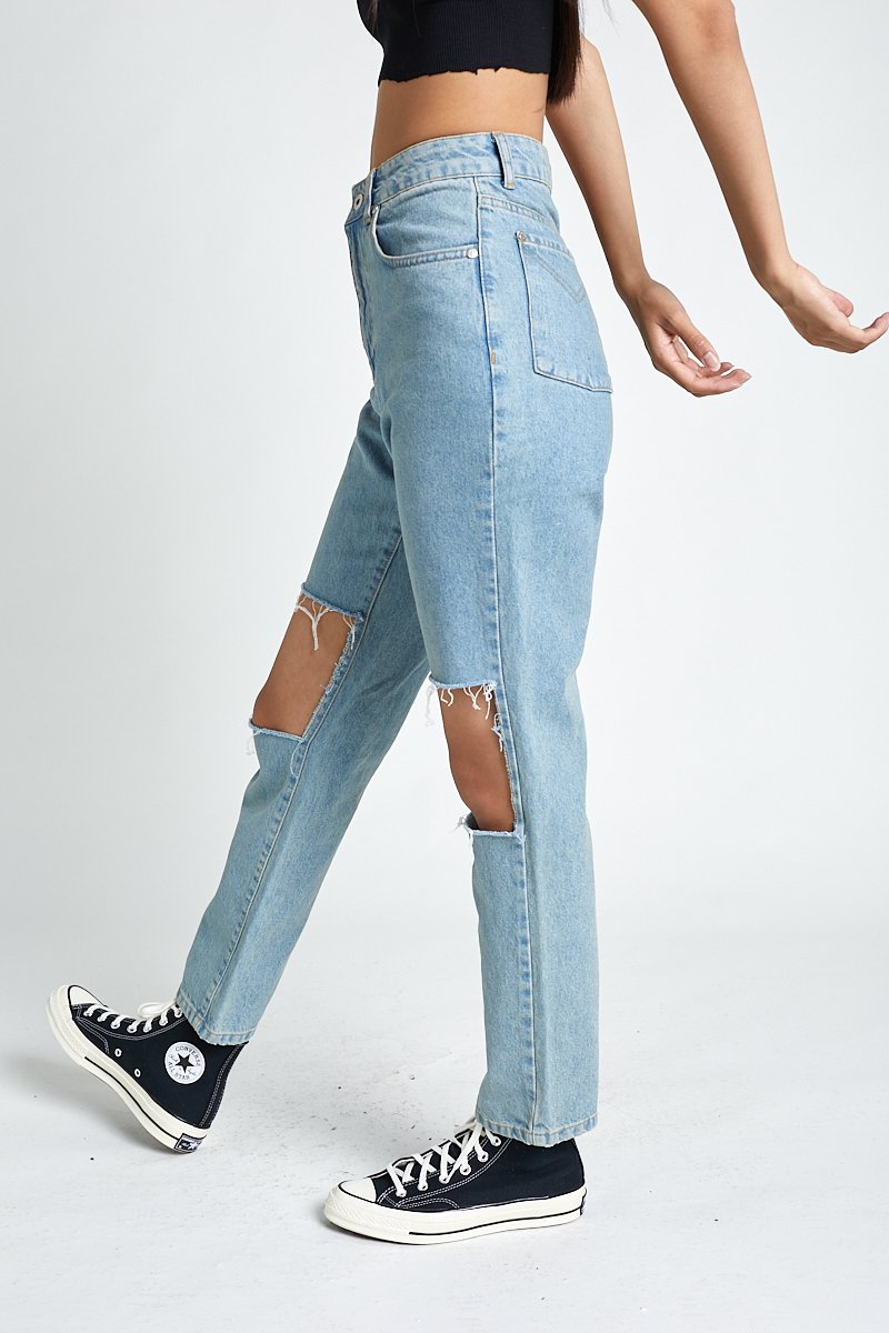 BURNER DENIM - LIGHT BLUE - EXCLUSIVE Denim from THE RAGGED PRIEST - Just $50.00! SHOP NOW AT IAMINHATELOVE BOTH IN STORE FOR CYPRUS AND ONLINE WORLDWIDE