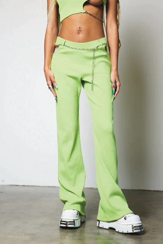 CONFUSION PANT - LIME GREEN  - VIA THE RAGGED PRIEST | Only €43 | NOW AVAILABLE TO SHOP at IAMINHATELOVE
