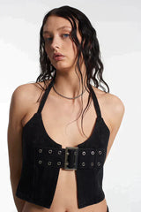 RACHEL BUCKLE HALTER TOP - EXCLUSIVE Tops from THE RAGGED PRIEST - Just $52.00! SHOP NOW AT IAMINHATELOVE BOTH IN STORE FOR CYPRUS AND ONLINE WORLDWIDE