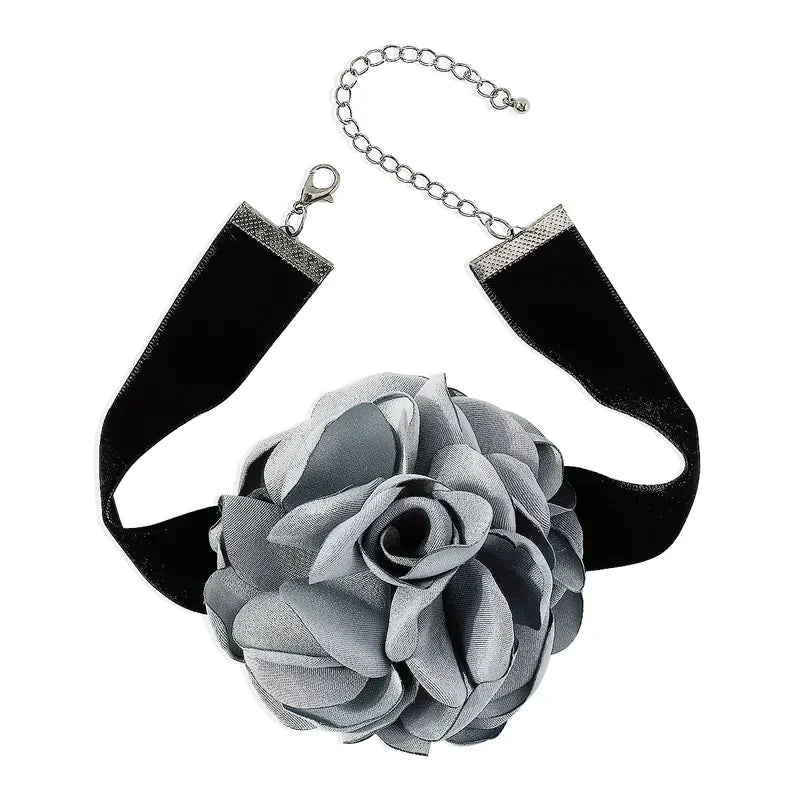 THE HARRY INSPIRED CORSAGE FLOWER CHOKER - GREY BLUE - EXCLUSIVE Jewellery from HEYIAMINHATELOVE - Just €10! SHOP NOW AT IAMINHATELOVE BOTH IN STORE FOR CYPRUS AND ONLINE WORLDWIDE @ IAMINHATELOVE.COM