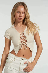 THE MILK IT SOUTH LACE FRONT TOP - EXCLUSIVE Tops from MILK.IT - Just $30.00! SHOP NOW AT IAMINHATELOVE BOTH IN STORE FOR CYPRUS AND ONLINE WORLDWIDE