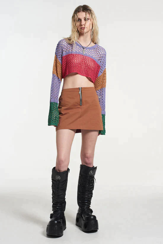 CELL CROPPED KNITTED - FISHNET TOP  - VIA THE RAGGED PRIEST | Only €64 | NOW AVAILABLE TO SHOP at IAMINHATELOVE