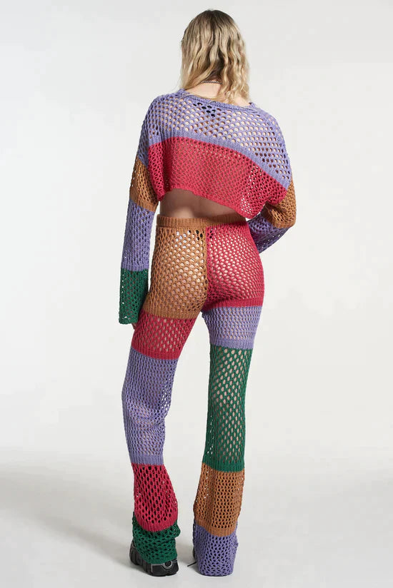 ATOM FISHNET KNIT PANT  - VIA THE RAGGED PRIEST | Only €49 | NOW AVAILABLE TO SHOP at IAMINHATELOVE