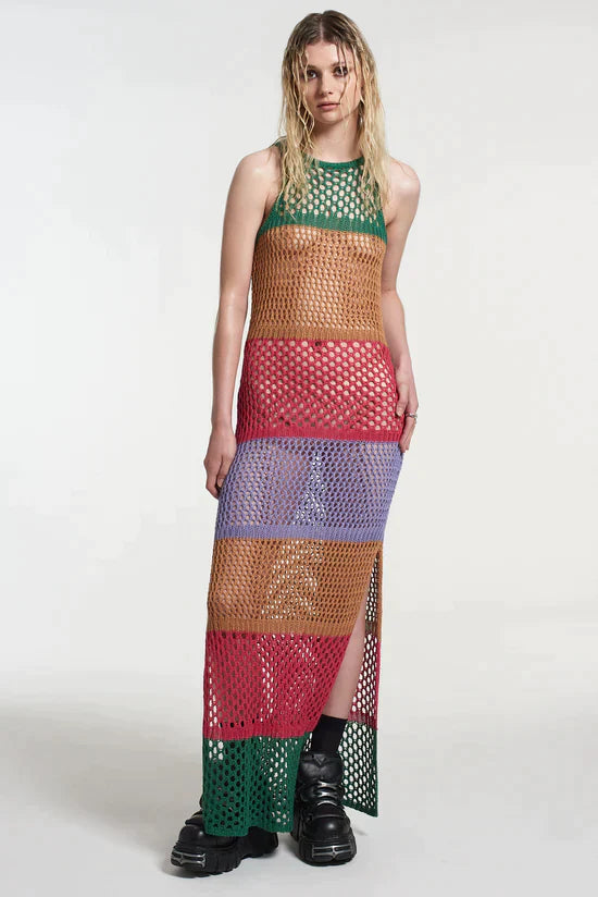CELESTIAL KNITTED - FISHNET MAXI DRESS - EXCLUSIVE Dresses from THE RAGGED PRIEST - Just $72.00! SHOP NOW AT IAMINHATELOVE BOTH IN STORE FOR CYPRUS AND ONLINE WORLDWIDE