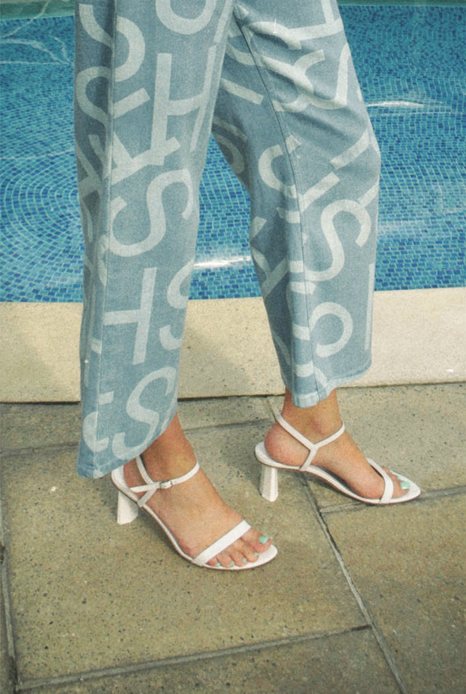 THE LETTER PRINT DENIM - LIGHT BLUE - EXCLUSIVE Denim from HOUSE OF SUNNY - Just $75.00! SHOP NOW AT IAMINHATELOVE BOTH IN STORE FOR CYPRUS AND ONLINE WORLDWIDE
