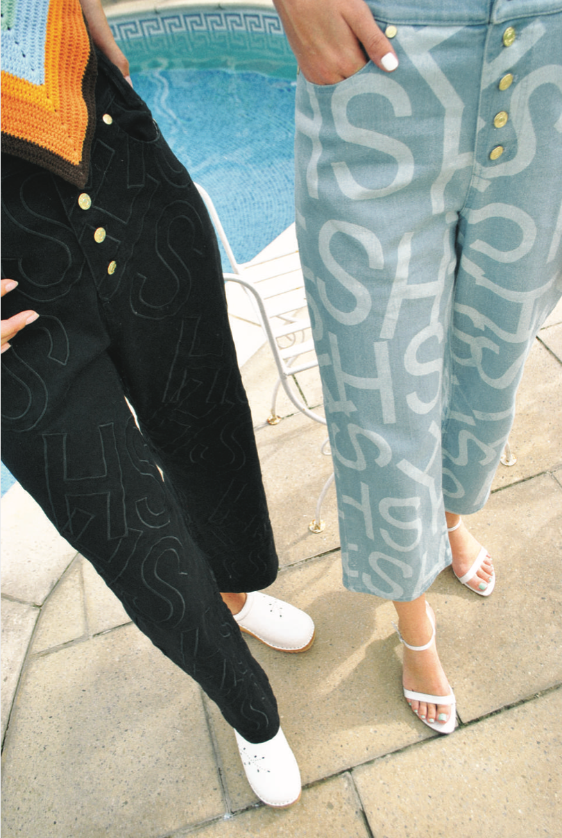 THE LETTER PRINT DENIM - LIGHT BLUE - EXCLUSIVE Denim from HOUSE OF SUNNY - Just $75.00! SHOP NOW AT IAMINHATELOVE BOTH IN STORE FOR CYPRUS AND ONLINE WORLDWIDE