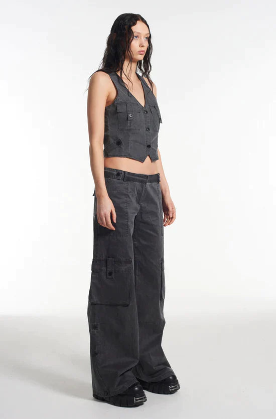 CHAMBER DRILL WAISTCOAT  - VIA THE RAGGED PRIEST | Only €49 | NOW AVAILABLE TO SHOP at IAMINHATELOVE