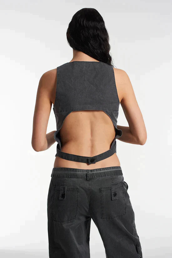 CHAMBER DRILL WAISTCOAT  - VIA THE RAGGED PRIEST | Only €49 | NOW AVAILABLE TO SHOP at IAMINHATELOVE