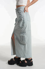 ZIP COMBAT MAXI SKIRT STONEWASH - EXCLUSIVE Skirts from THE RAGGED PRIEST - Just $63.00! SHOP NOW AT IAMINHATELOVE BOTH IN STORE FOR CYPRUS AND ONLINE WORLDWIDE