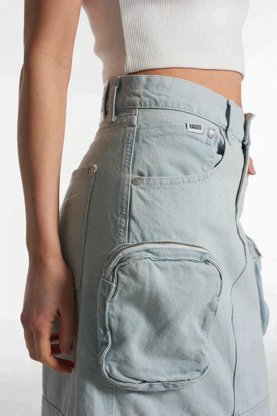 ZIP COMBAT MAXI SKIRT STONEWASH - EXCLUSIVE Skirts from THE RAGGED PRIEST - Just $63.00! SHOP NOW AT IAMINHATELOVE BOTH IN STORE FOR CYPRUS AND ONLINE WORLDWIDE