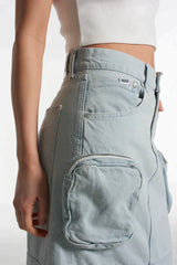 ZIP COMBAT MAXI SKIRT STONEWASH - EXCLUSIVE Skirts from THE RAGGED PRIEST - Just $63.00! SHOP NOW AT IAMINHATELOVE BOTH IN STORE FOR CYPRUS AND ONLINE WORLDWIDE