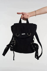 SABBATH BLACK DRILL MINI BACKPACK - EXCLUSIVE Bags from THE RAGGED PRIEST - Just $55.00! SHOP NOW AT IAMINHATELOVE BOTH IN STORE FOR CYPRUS AND ONLINE WORLDWIDE