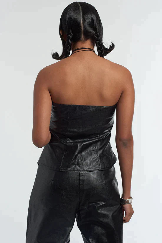 VIXEN PU BODICE TOP - EXCLUSIVE Tops from THE RAGGED PRIEST - Just $51.00! SHOP NOW AT IAMINHATELOVE BOTH IN STORE FOR CYPRUS AND ONLINE WORLDWIDE