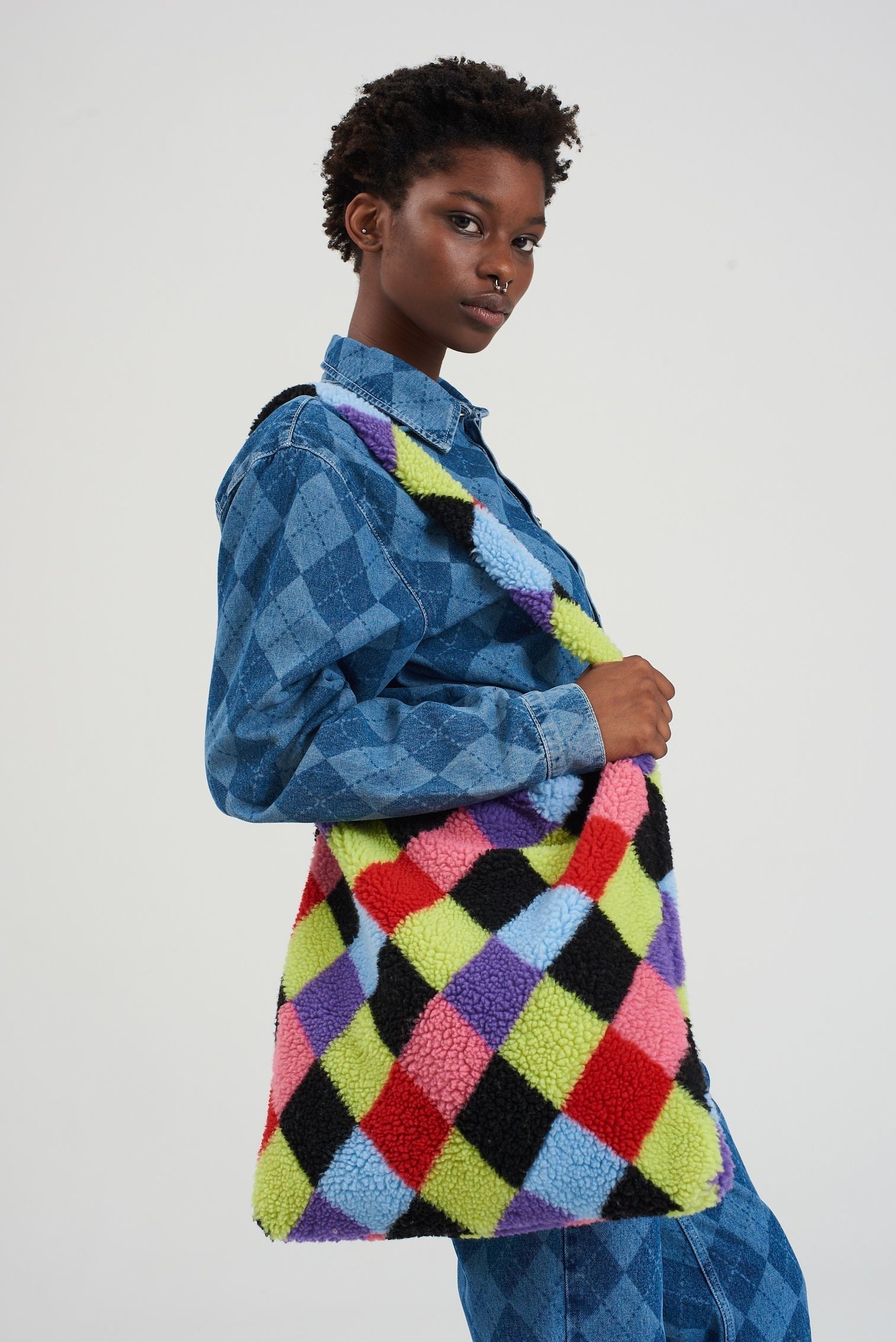 WONDER TEDDY ARGYLE TOTE BAG - EXCLUSIVE Bags from THE RAGGED PRIEST - Just $44.00! SHOP NOW AT IAMINHATELOVE BOTH IN STORE FOR CYPRUS AND ONLINE WORLDWIDE