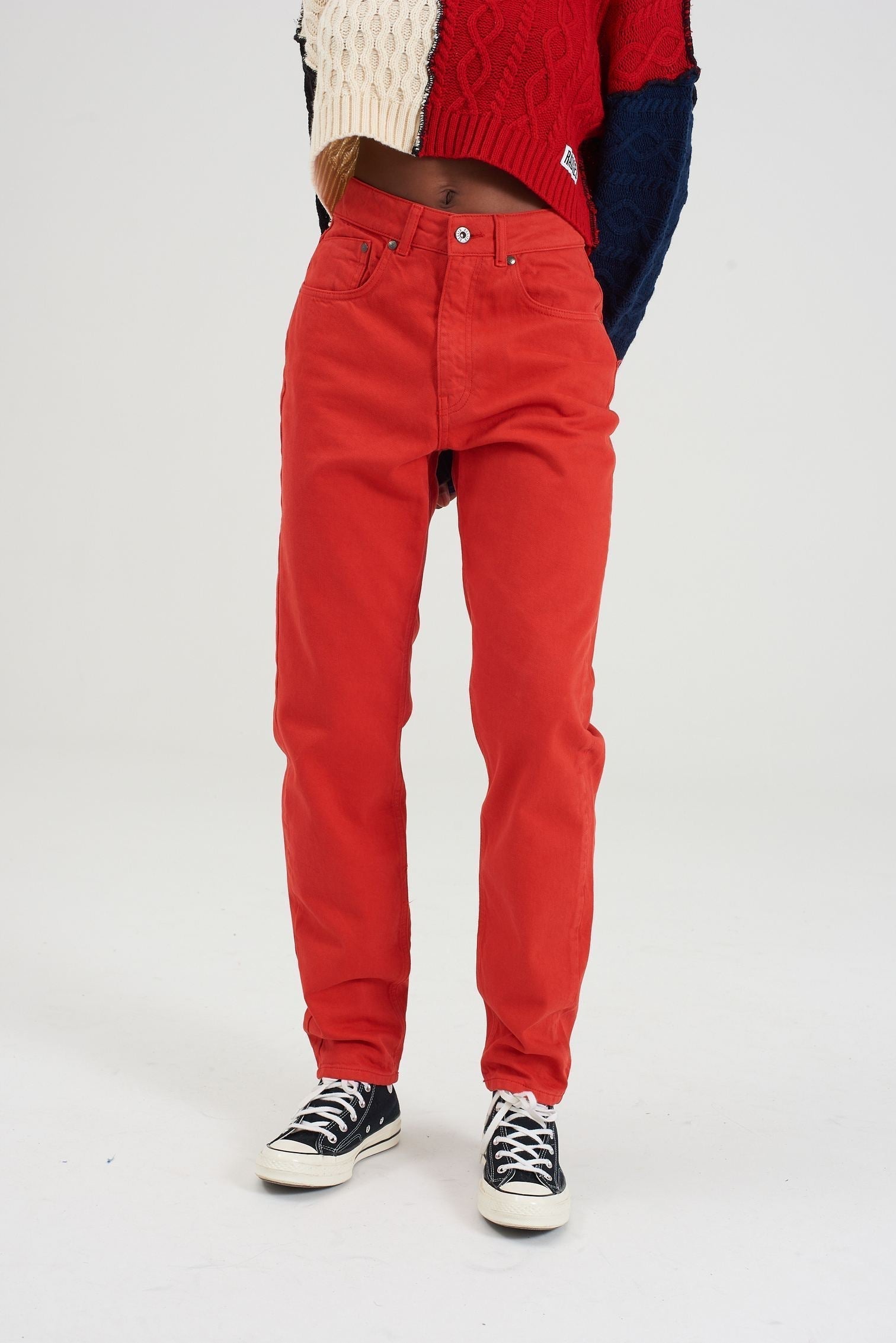 BUTT CUT DENIM - RED  - VIA THE RAGGED PRIEST | Only €48.95 | NOW AVAILABLE TO SHOP at IAMINHATELOVE