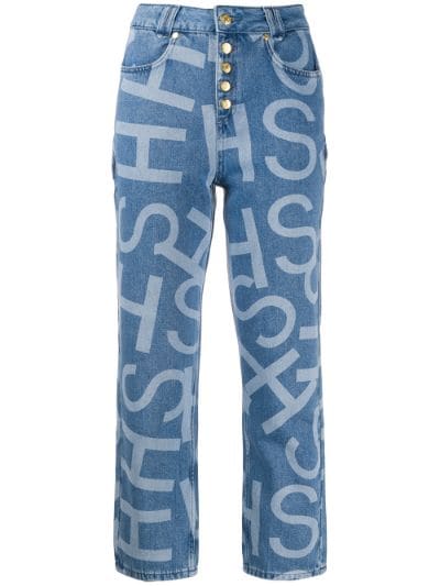 THE LETTER PRINT DENIM - LIGHT BLUE - EXCLUSIVE Denim from HOUSE OF SUNNY - Just $75.00! SHOP NOW AT IAMINHATELOVE BOTH IN STORE FOR CYPRUS AND ONLINE WORLDWIDE