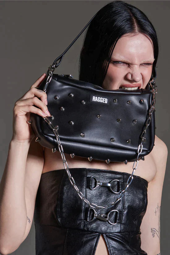STUDDED CHARM FAUX LEATHER BAG - EXCLUSIVE Bags from THE RAGGED PRIEST - Just $65.00! SHOP NOW AT IAMINHATELOVE BOTH IN STORE FOR CYPRUS AND ONLINE WORLDWIDE